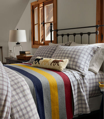 Wool Hooked Throw Pillow, Lab Trio, 8" x 24" / L.L.Bean