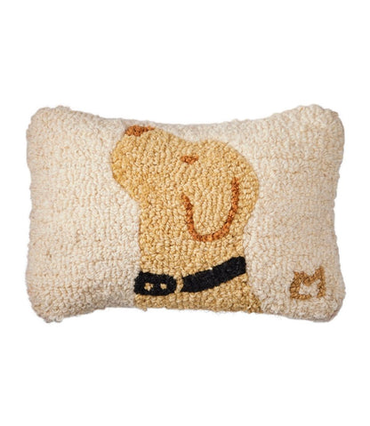 Wool Hooked Throw Pillow, Yellow Labrador, 8" x 12" / L.L.Bean