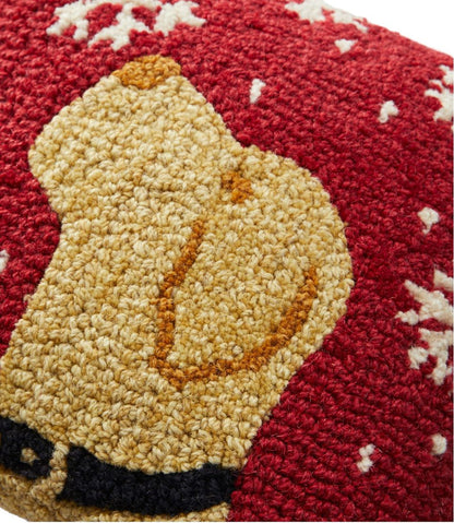 Wool Hooked Throw Pillow, Snowflake Yellow Lab, 14" x 14" / L.L.Bean