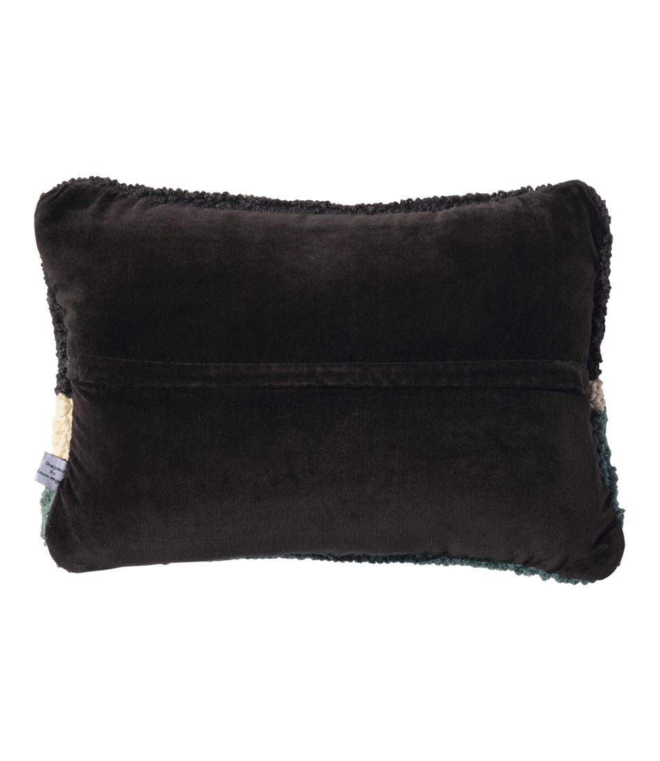 Wool Hooked Throw Pillow, Winter Woods, 12" x 18" / L.L.Bean