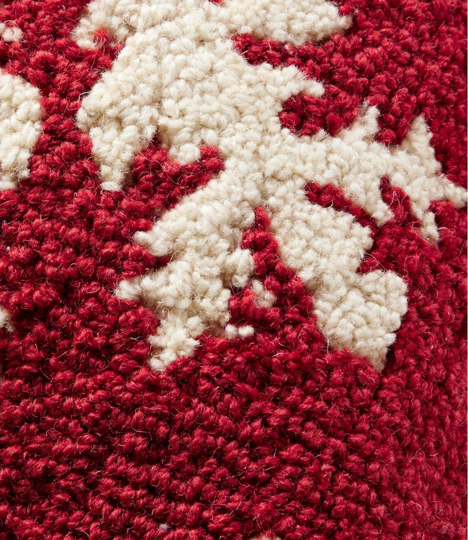 Wool Hooked Throw Pillow, Snowflake, 14" x 14" / L.L.Bean