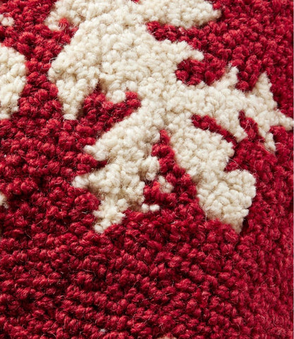 Wool Hooked Throw Pillow, Snowflake, 14" x 14" / L.L.Bean