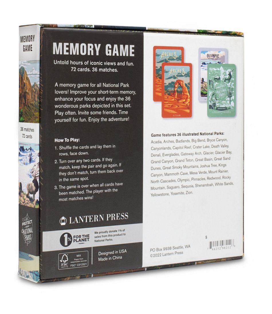 National Parks Memory Game / L.L.Bean