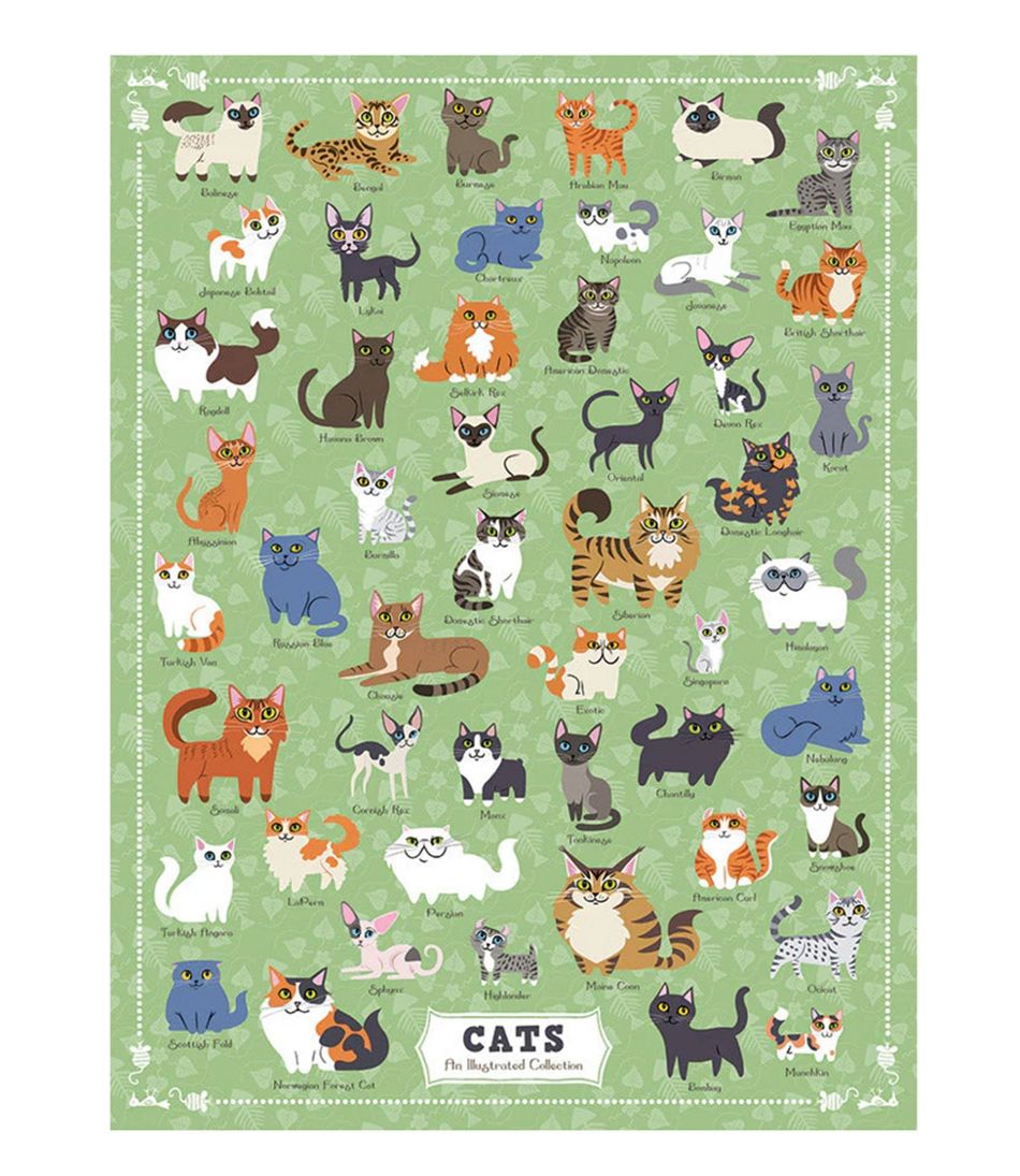 Illustrated Cats Puzzle, 500 Pieces / L.L.Bean