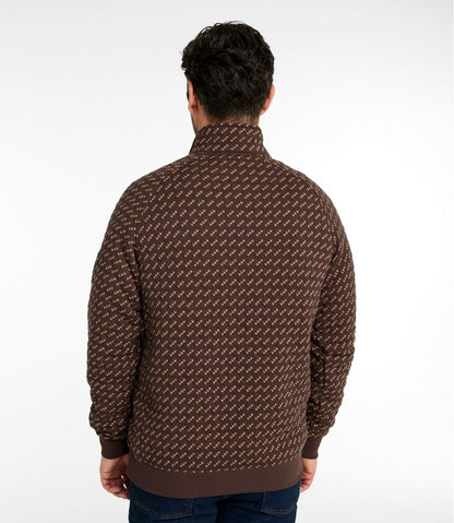 Men's Bean's Quilted Sweatshirt, Mockneck, Print / L.L.Bean