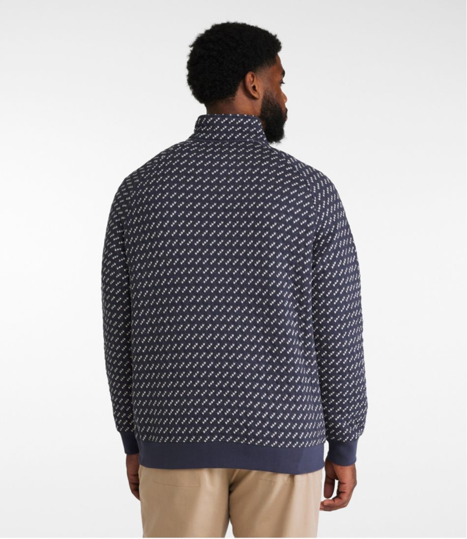 Men's Bean's Quilted Sweatshirt, Mockneck, Print / L.L.Bean