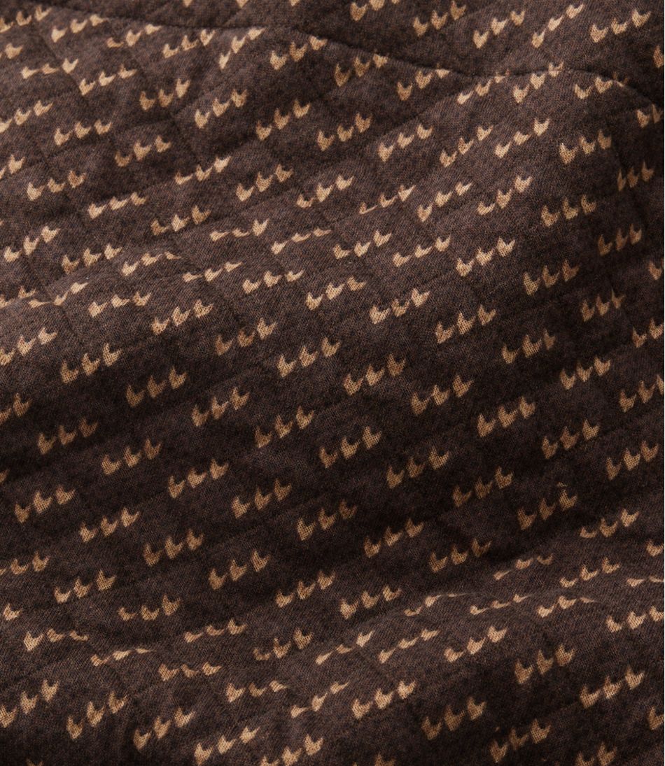Men's Bean's Quilted Sweatshirt, Mockneck, Print / L.L.Bean