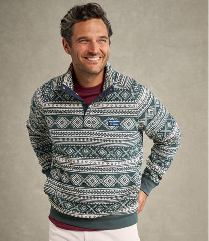 Men's Bean's Quilted Sweatshirt, Mockneck, Print / L.L.Bean