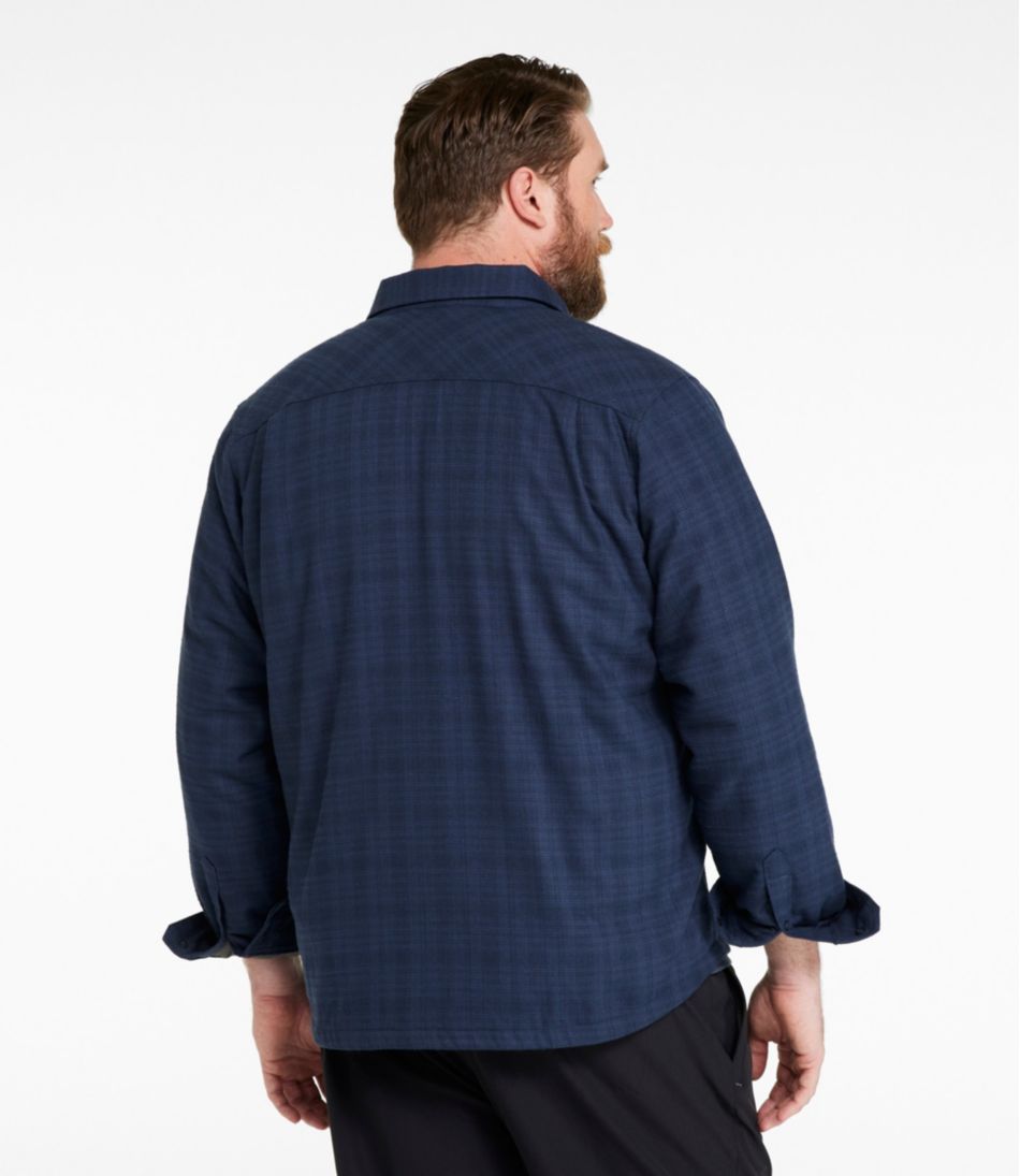 Men's Katahdin Performance Flannel Shirt-Jacket, Hi-Pile Fleece-Lined Solid / L.L.Bean