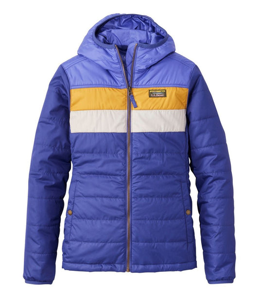 Women's Mountain Classic Puffer Hooded Jacket, Colorblock / L.L.Bean