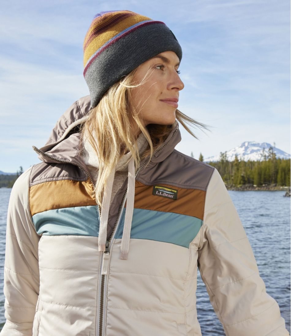 Women's Mountain Classic Puffer Hooded Jacket, Colorblock / L.L.Bean