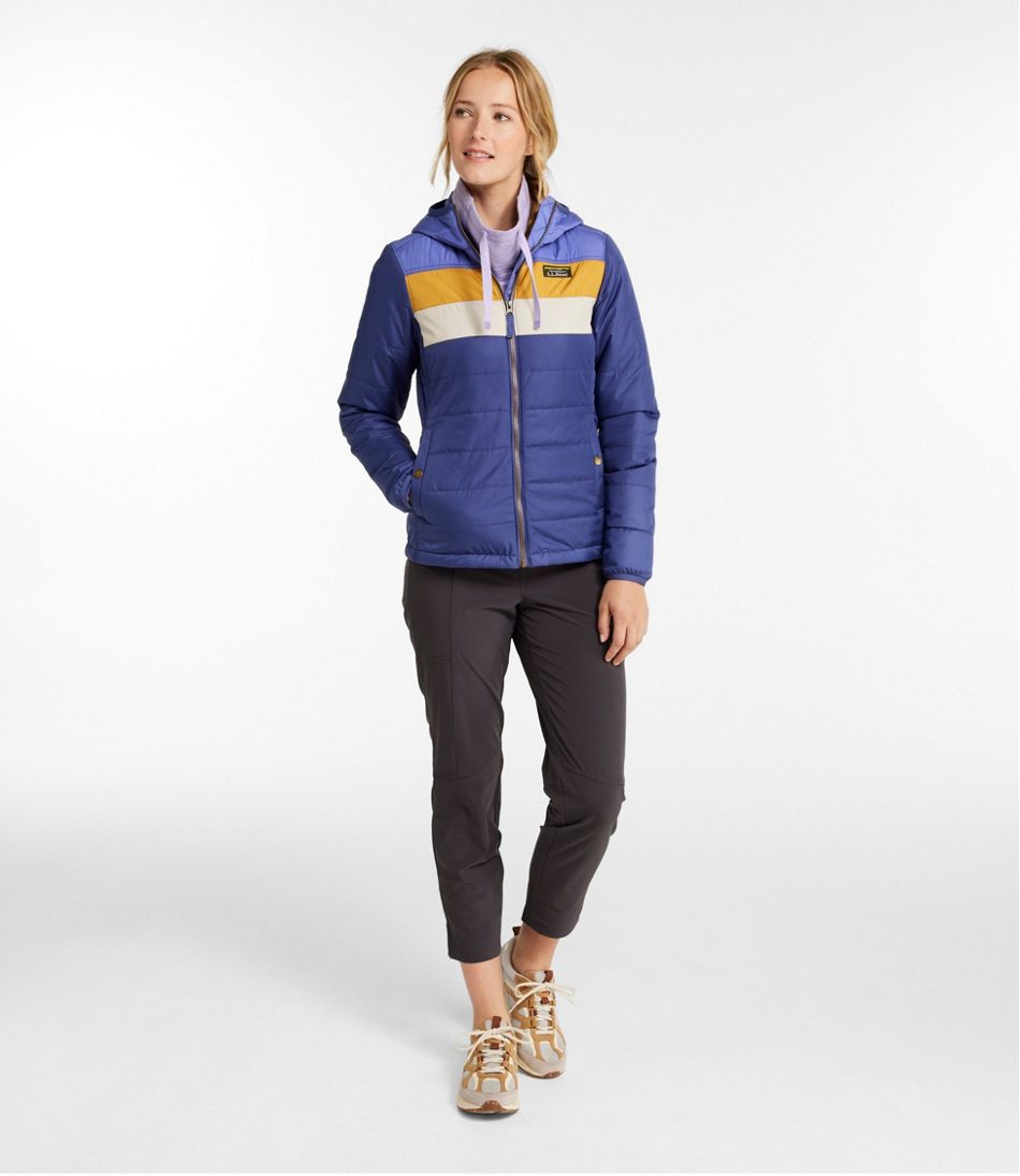 Women's Mountain Classic Puffer Hooded Jacket, Colorblock / L.L.Bean