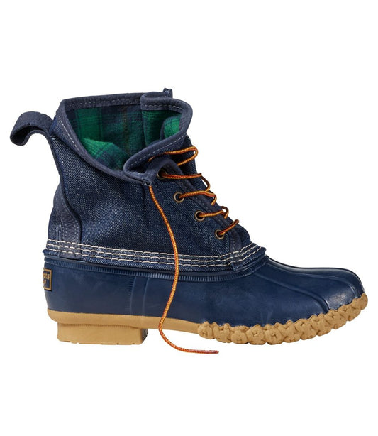 Women's Bean Boots, 8" Denim Insulated Flannel-Lined / L.L.Bean