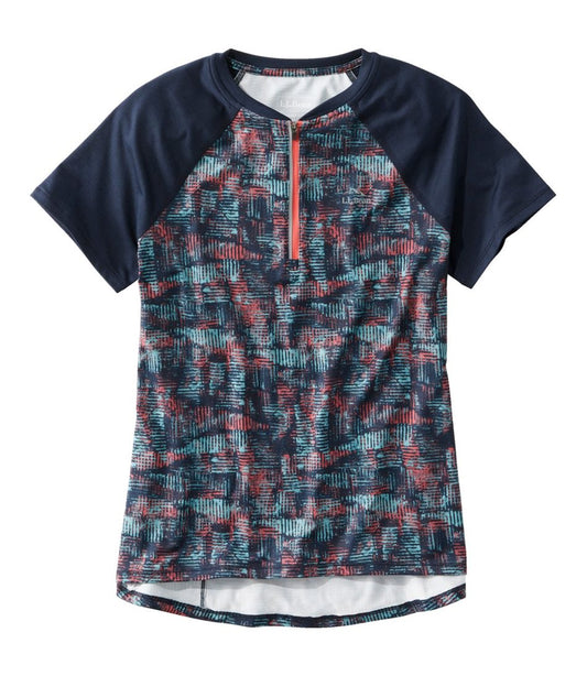 Women's Comfort Cycling Jersey Print Short-Sleeve / L.L.Bean