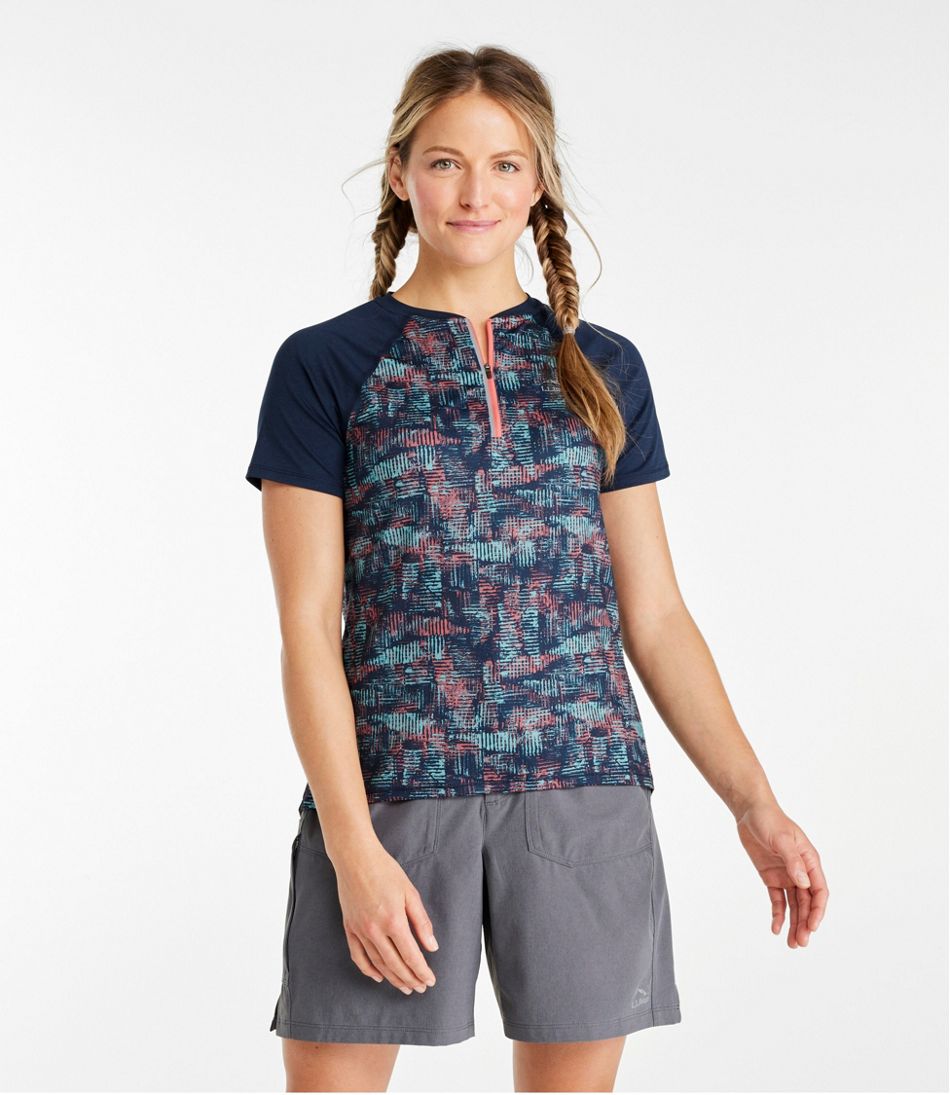 Women's Comfort Cycling Jersey Print Short-Sleeve / L.L.Bean