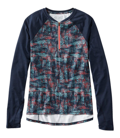 Women's Comfort Cycling Jersey, Long-Sleeve Print / L.L.Bean