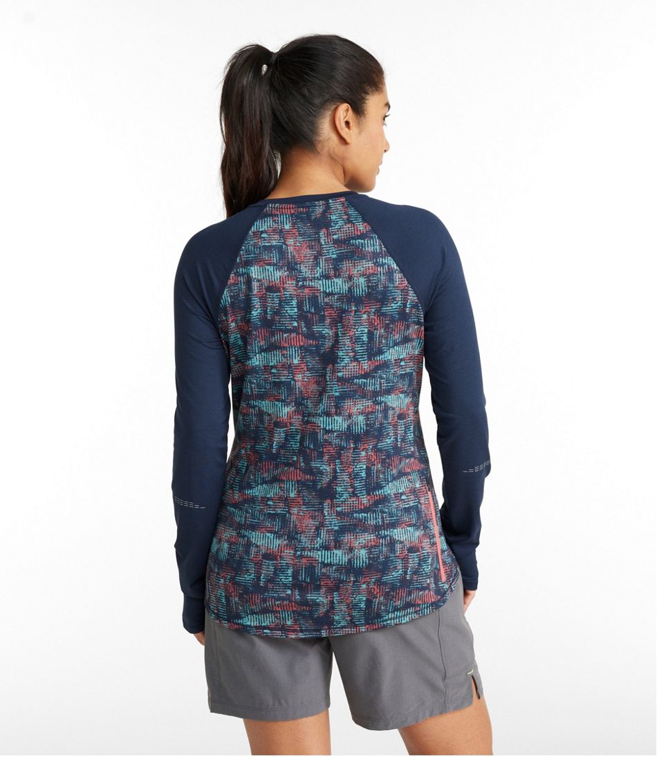 Women's Comfort Cycling Jersey, Long-Sleeve Print / L.L.Bean
