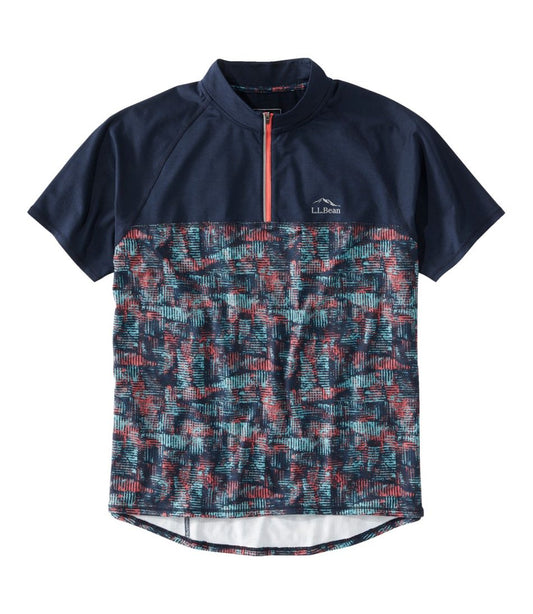 Men's Comfort Cycling Jersey, Short-Sleeve Print / L.L.Bean