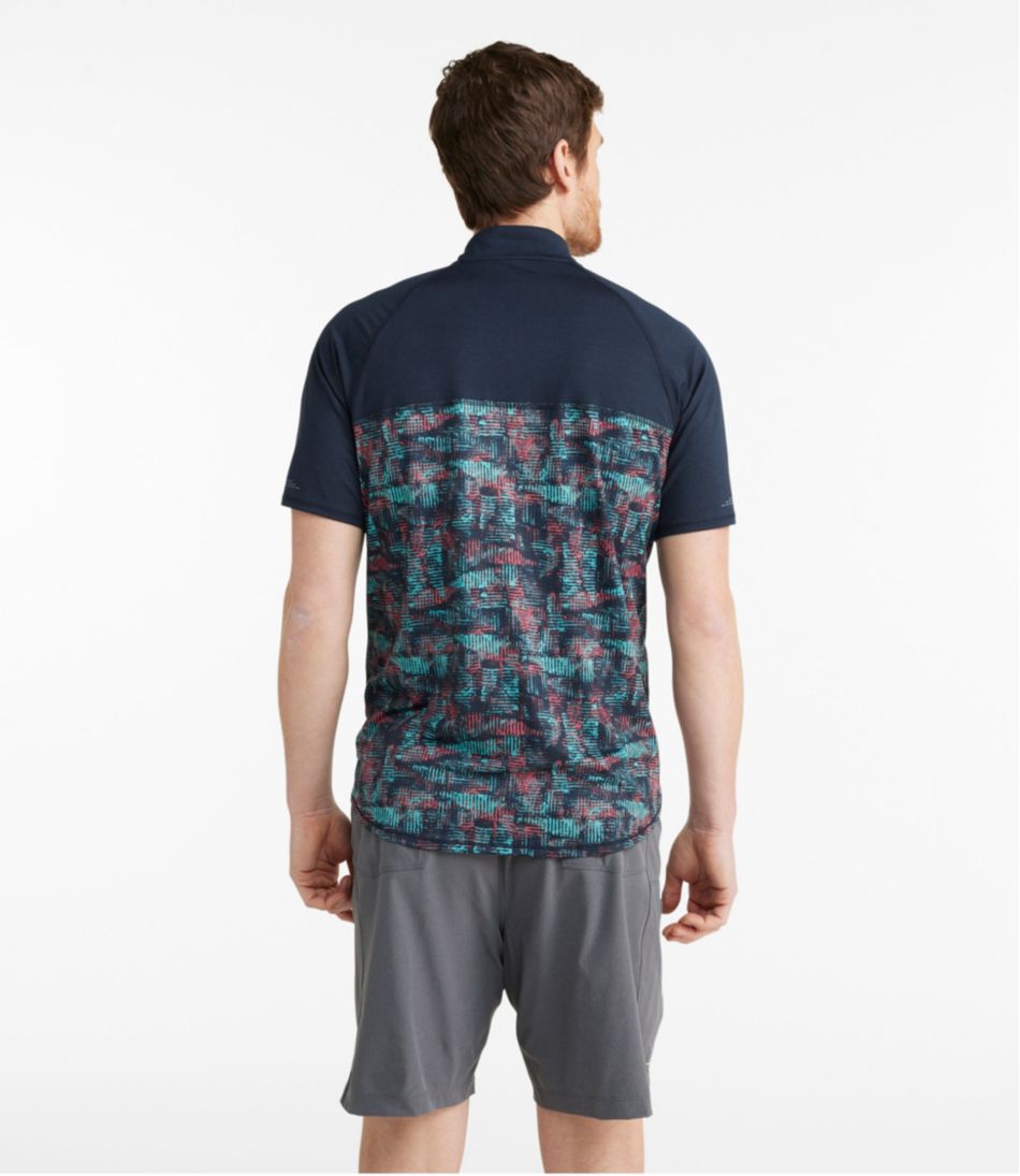 Men's Comfort Cycling Jersey, Short-Sleeve Print / L.L.Bean