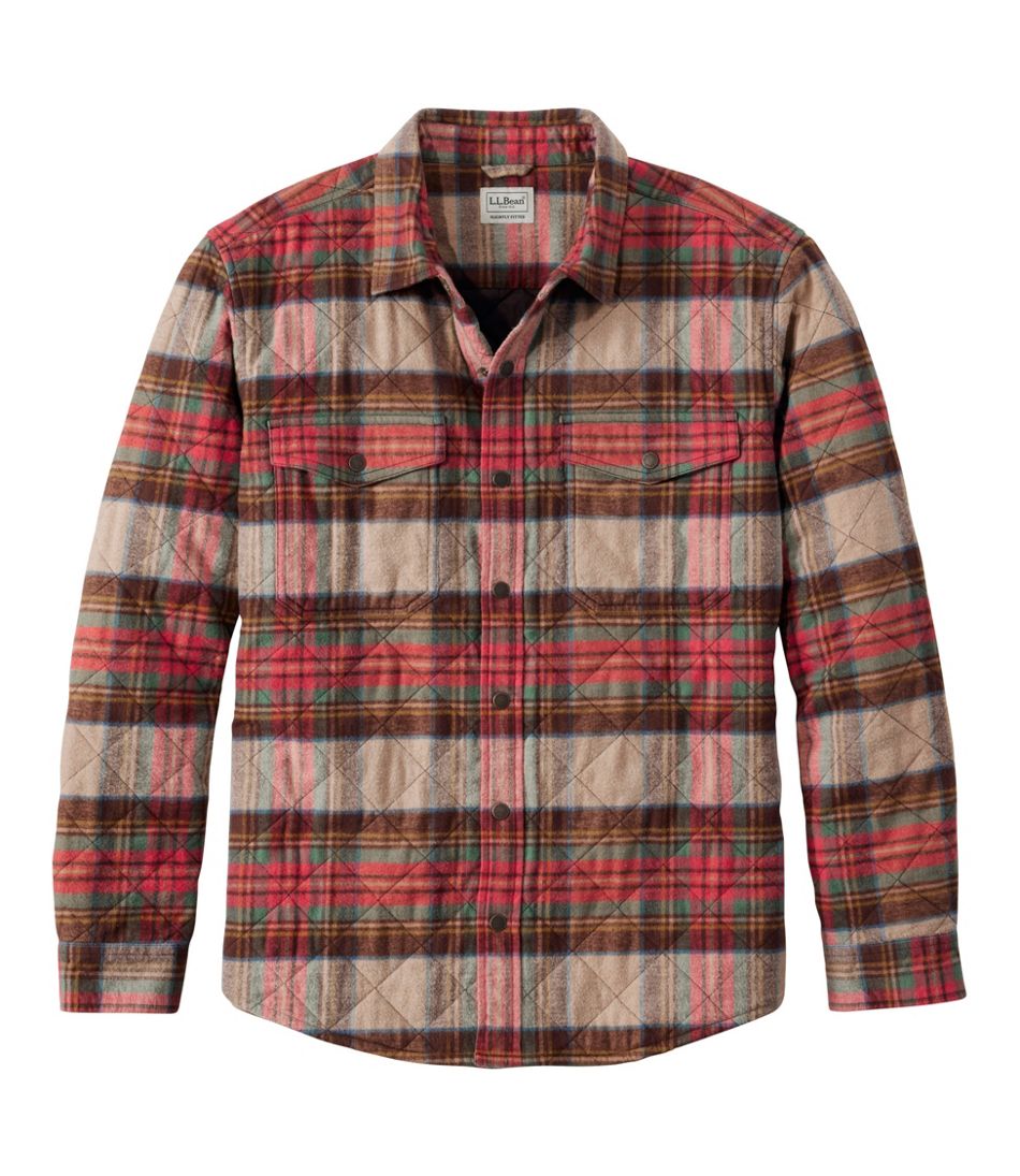 Men's Quilted Scotch Plaid Flannel Shirt Jac / L.L.Bean