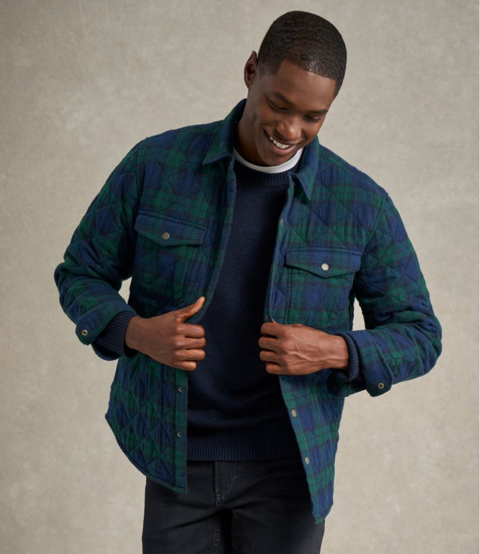 Men's Quilted Scotch Plaid Flannel Shirt Jac / L.L.Bean