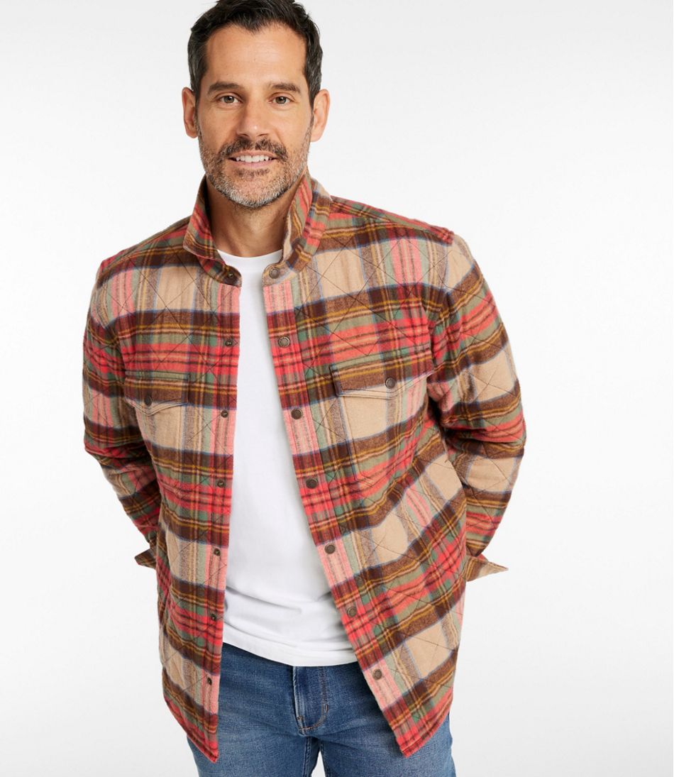 Men's Quilted Scotch Plaid Flannel Shirt Jac / L.L.Bean