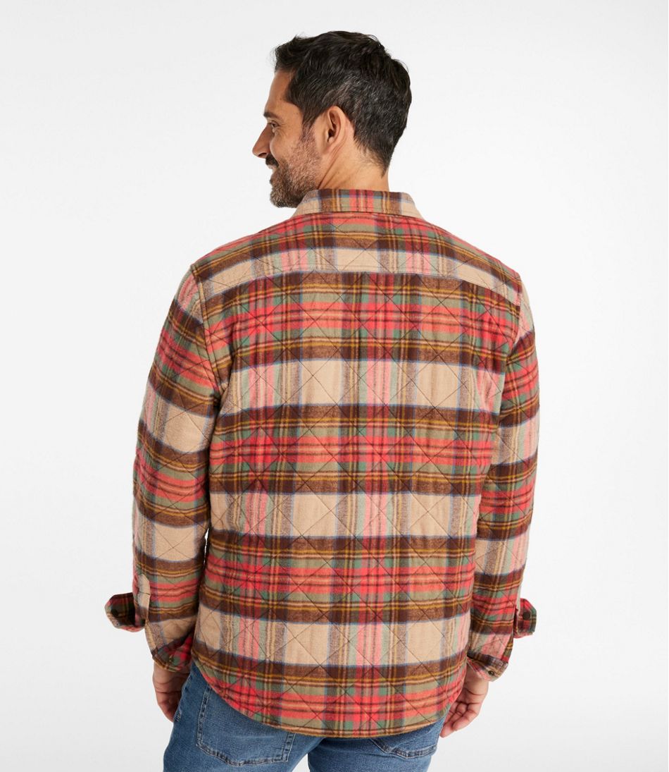 Men's Quilted Scotch Plaid Flannel Shirt Jac / L.L.Bean