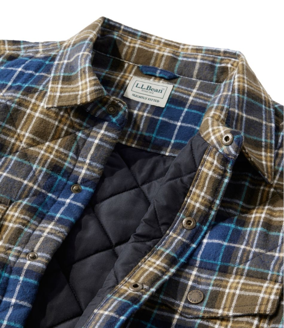 Men's Quilted Scotch Plaid Flannel Shirt Jac / L.L.Bean