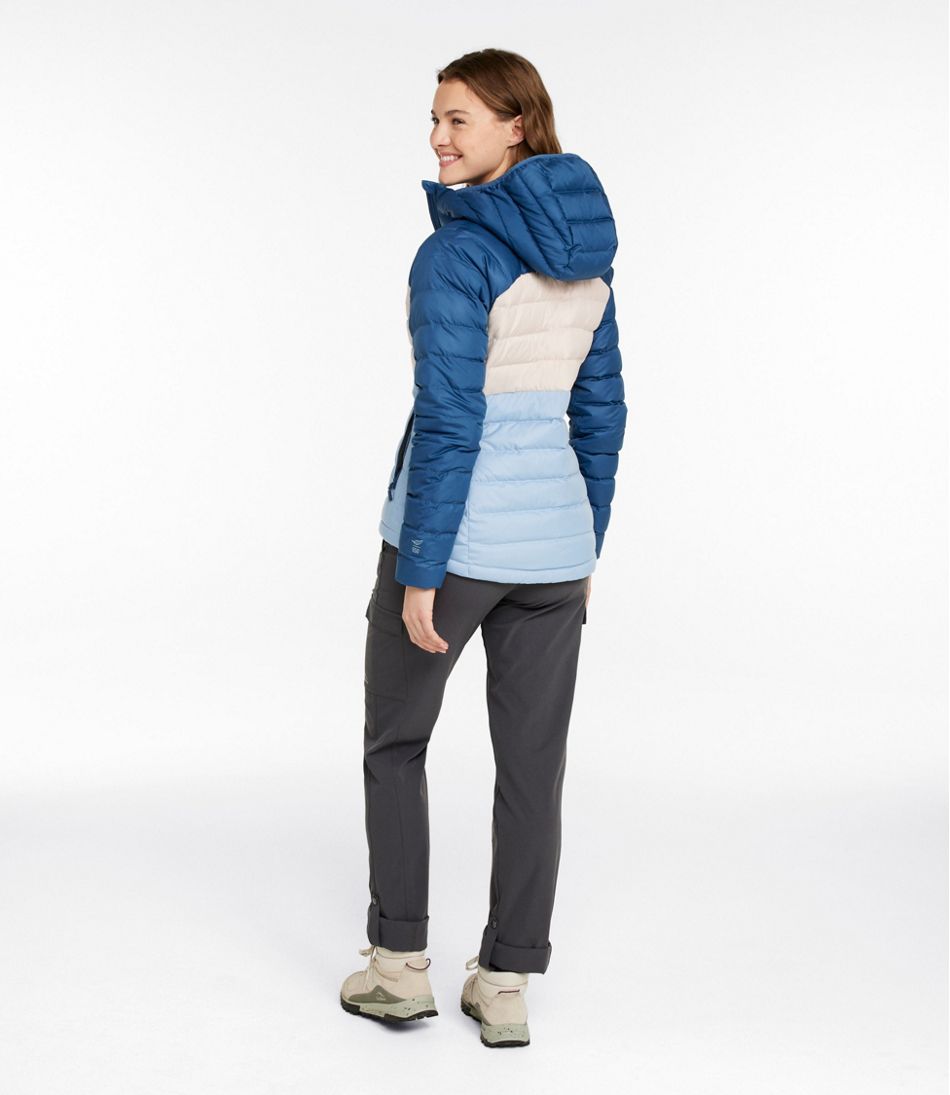 Women's Bean's Down Hooded Jacket, Colorblock / L.L.Bean
