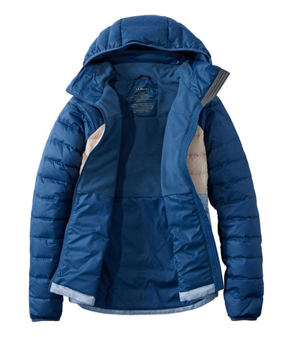 Women's Bean's Down Hooded Jacket, Colorblock / L.L.Bean