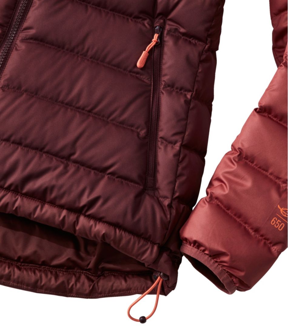 Women's Bean's Down Hooded Jacket, Colorblock / L.L.Bean