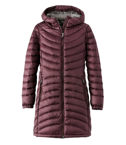 Women's Ultralight 850 Down Hooded Coat, Three-Quarter Length / L.L.Bean