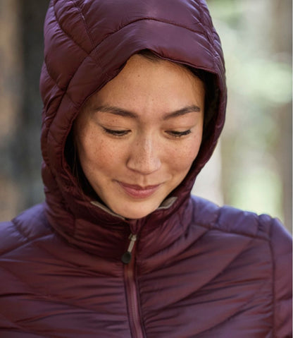 Women's Ultralight 850 Down Hooded Coat, Three-Quarter Length / L.L.Bean