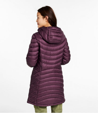 Women's Ultralight 850 Down Hooded Coat, Three-Quarter Length / L.L.Bean